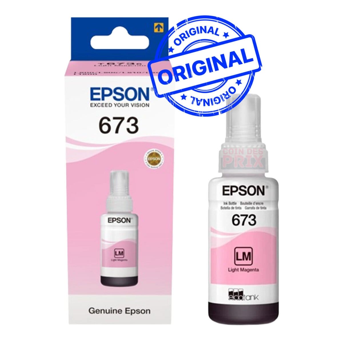 Epson 673 LM Magenta Clair Bouteille d’encre Epson d’origine (C13T67364A)