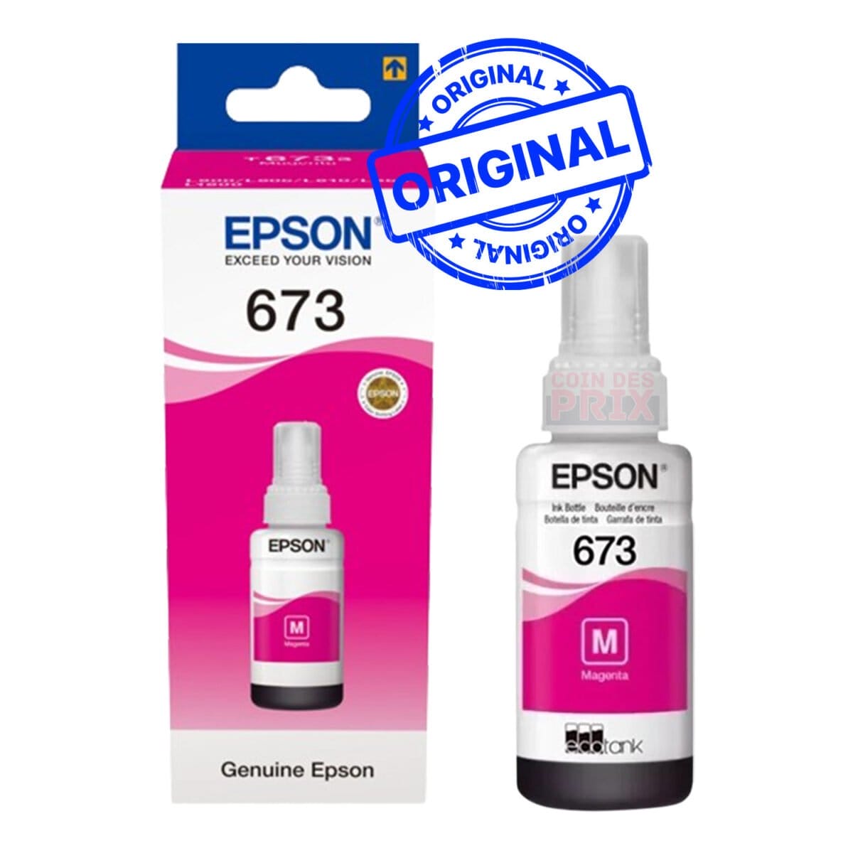 Epson 673 M Magenta Bouteille d’encre Epson d’origine (C13T67334A)