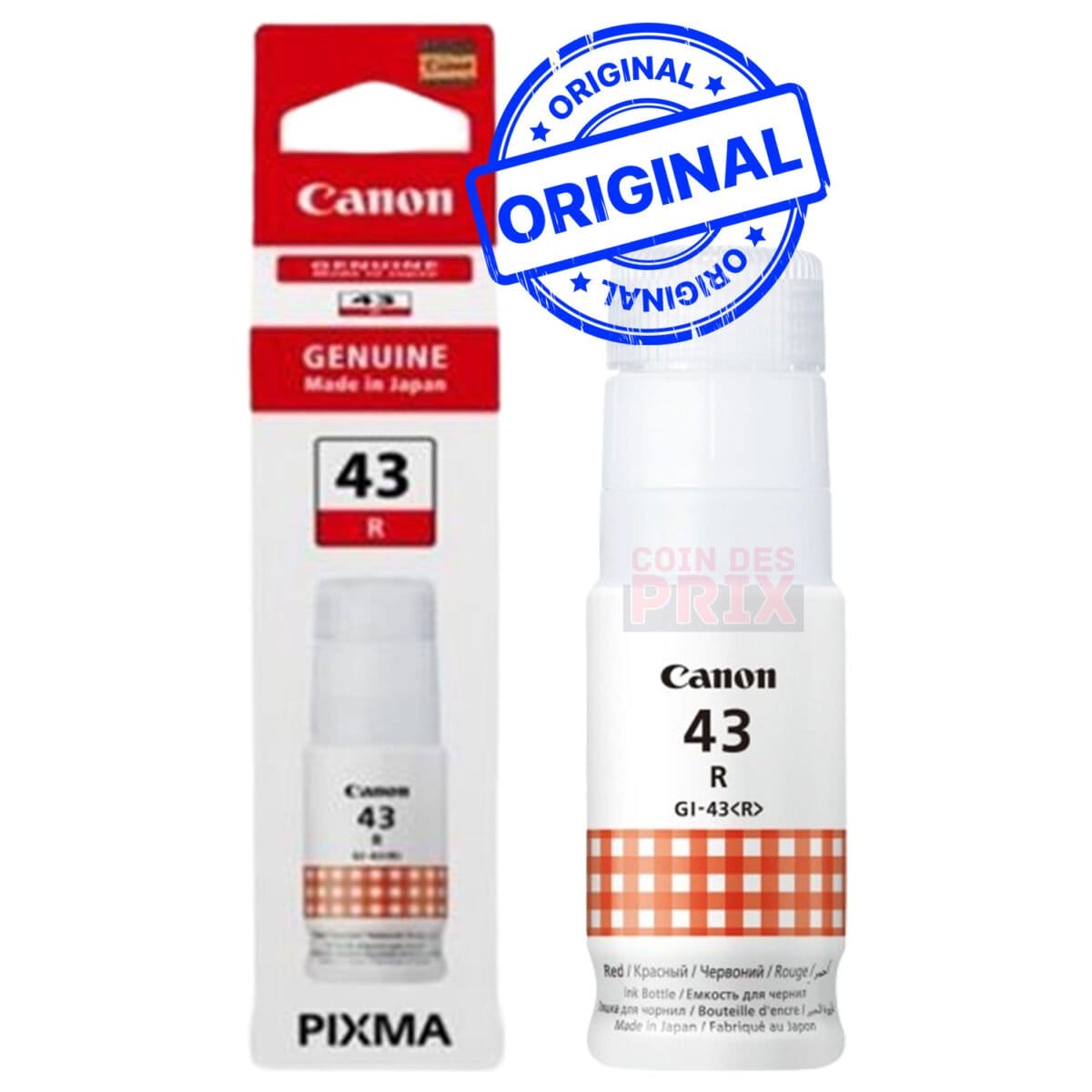 Canon GI-43R Red – Bouteille d’encre Canon d’origine (4716C001AA)