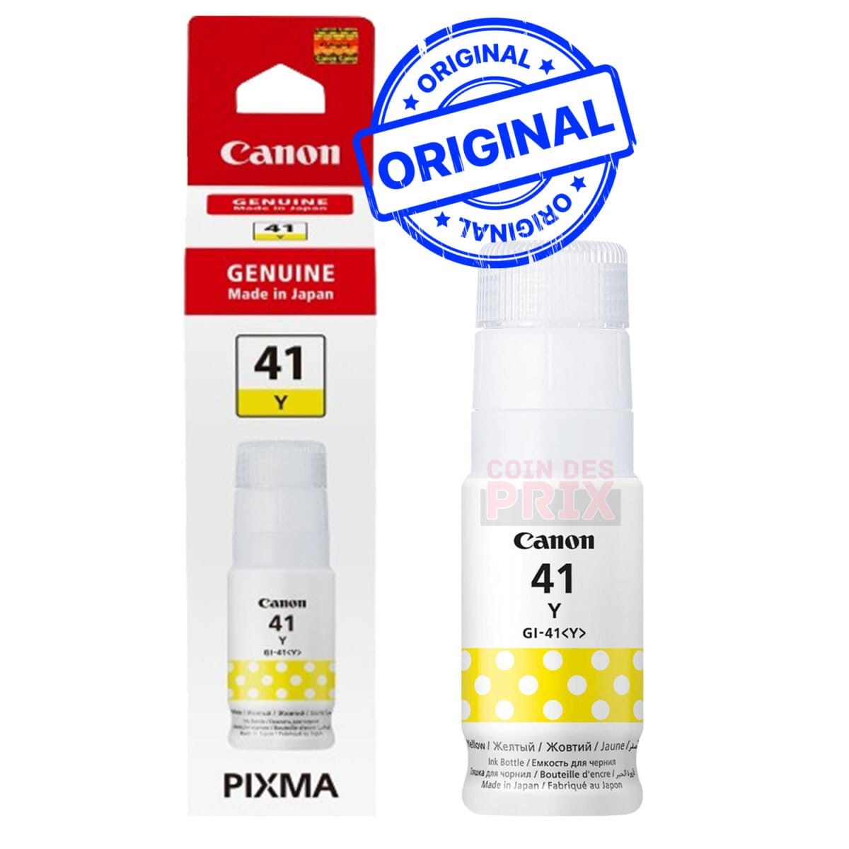 Canon GI-41Y Jaune – Bouteille d’encre Canon d’origine (4545C001AA)