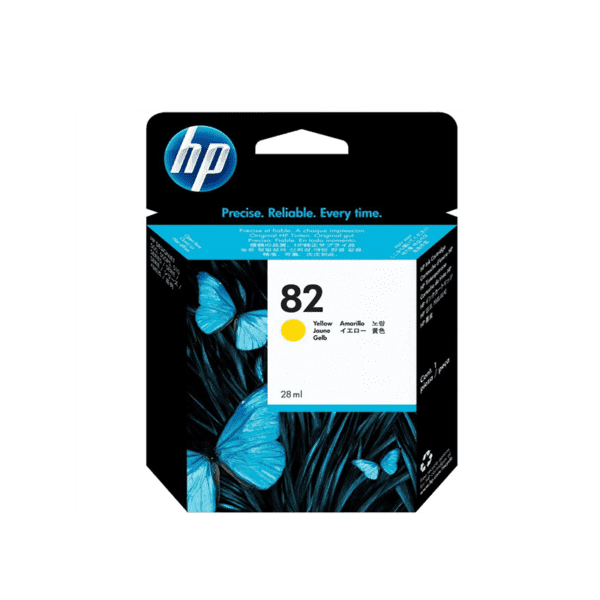 HP 82 Jaune – Cartouche d’encre HP d’origine (CH568A)