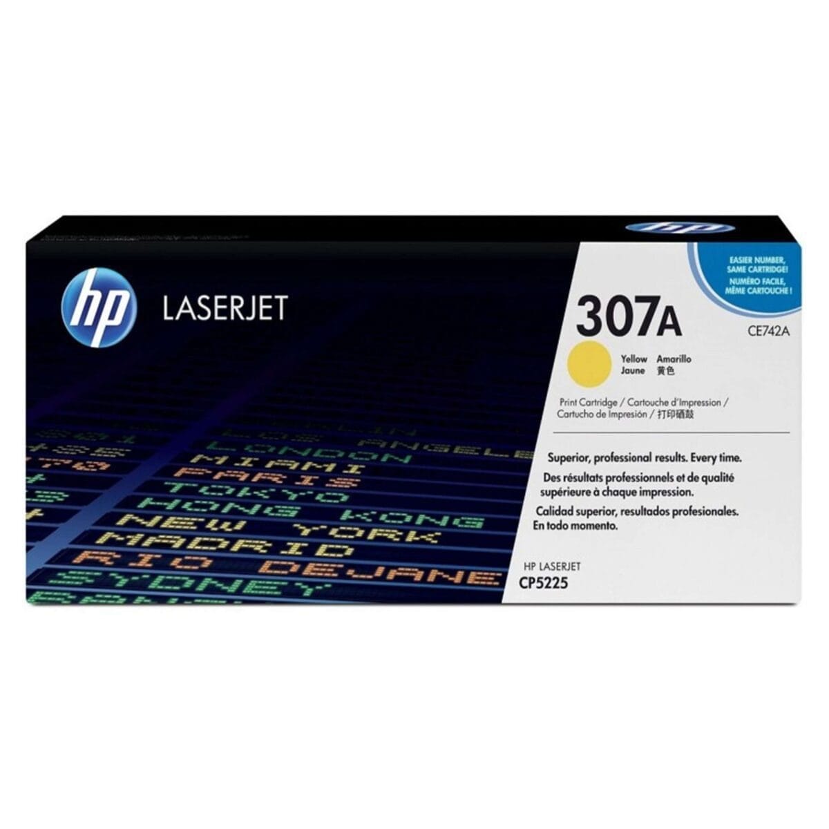 HP 307A Jaune – Toner LaserJet d’origine (CE742A)