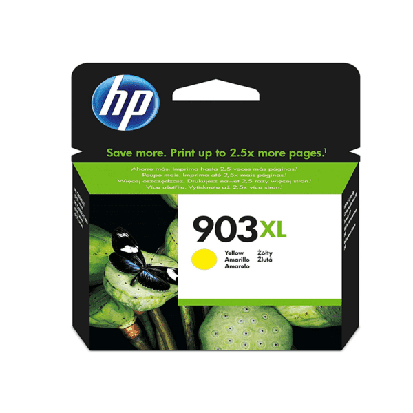 HP 903XL Jaune – Cartouche d’encre grande capacité HP d’origine (T6M11AE)