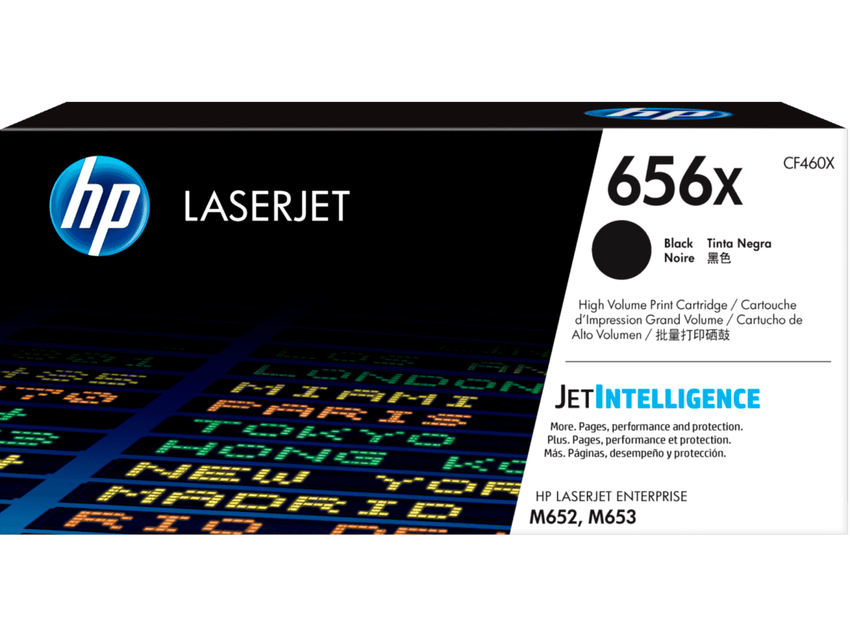 HP 656X High Yield Black Original LaserJet Toner Cartridge, CF460X