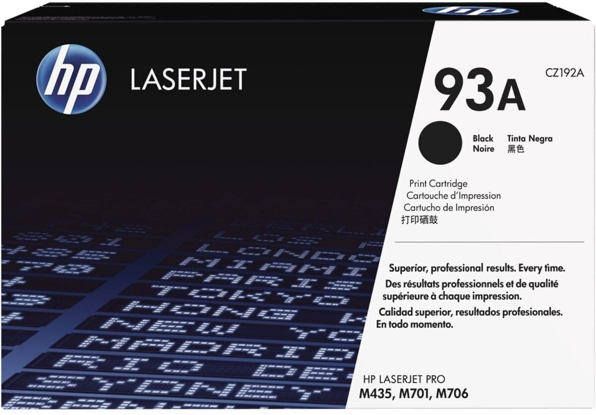 HP 93A Noir (CZ192A) – Toner HP LaserJet d’origine