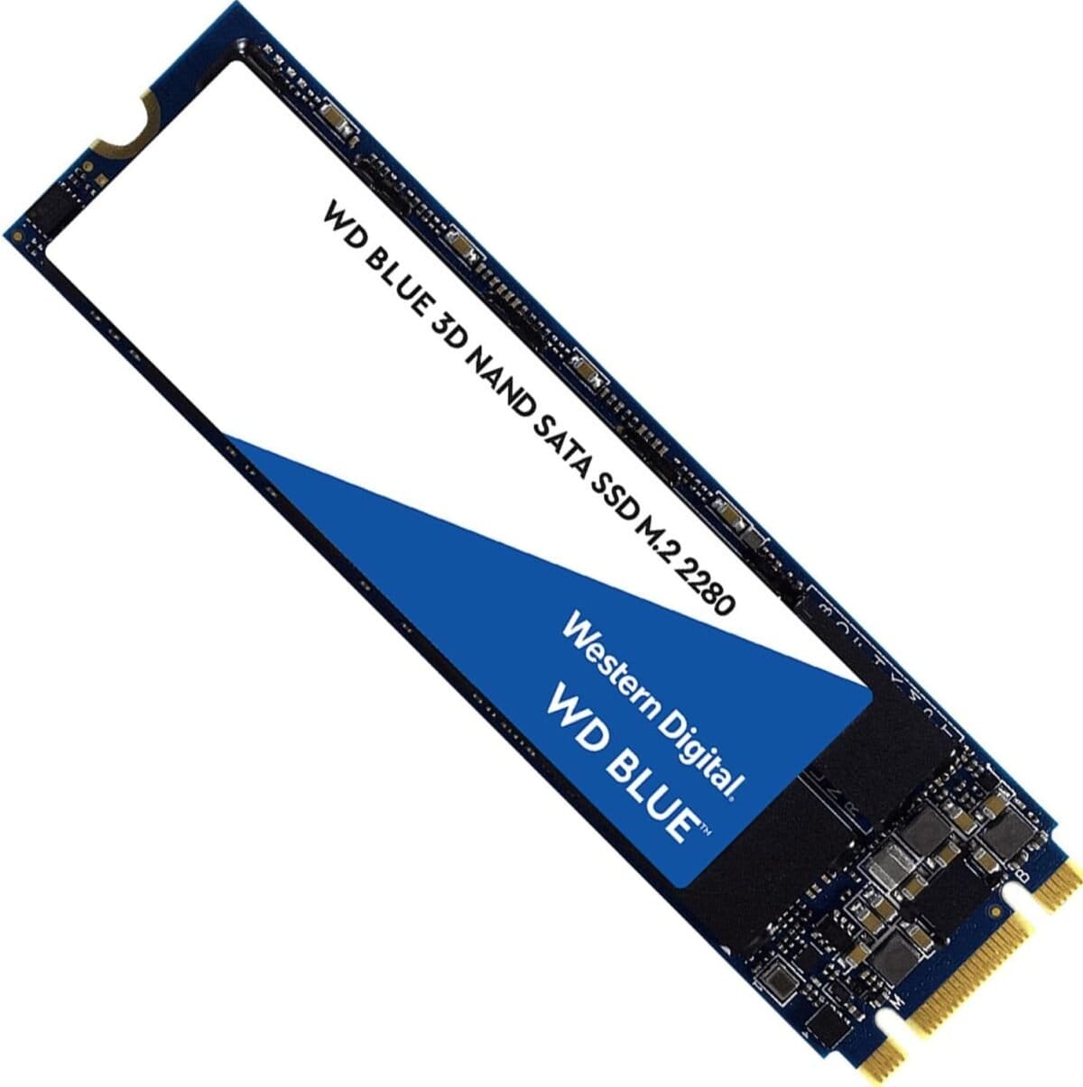 Disque dur interne SSD 500Go Western Digital Bleu 3D Nand  M.2 SATA (WDS500G2B0B )