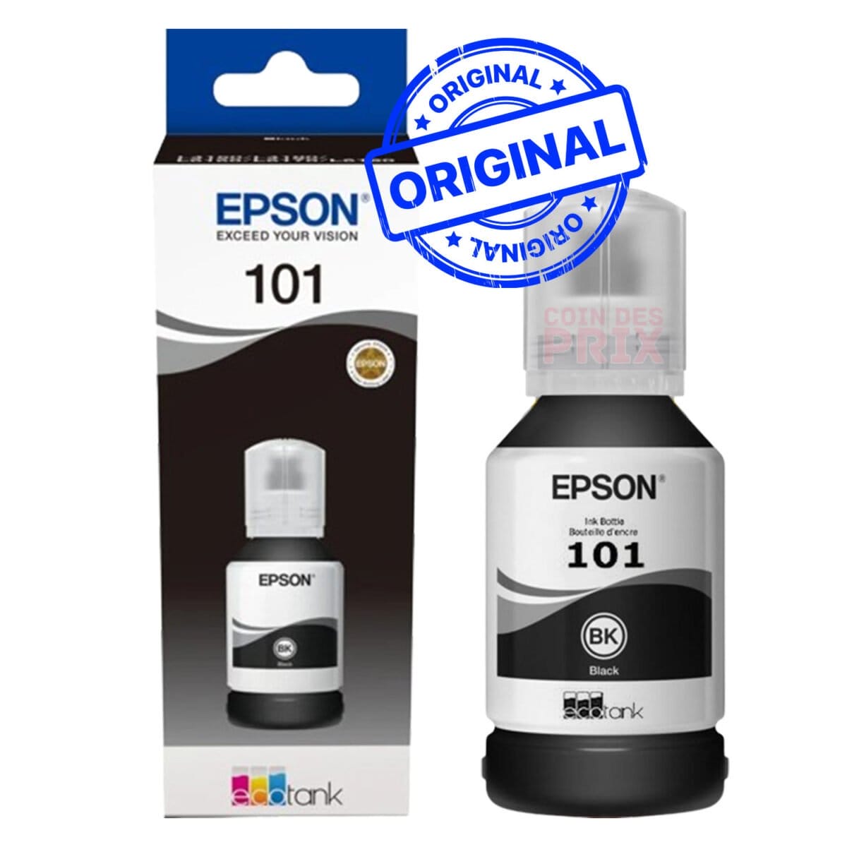 Pack de 4 Bouteilles d’Encre Epson EcoTank 101 (PACK101)