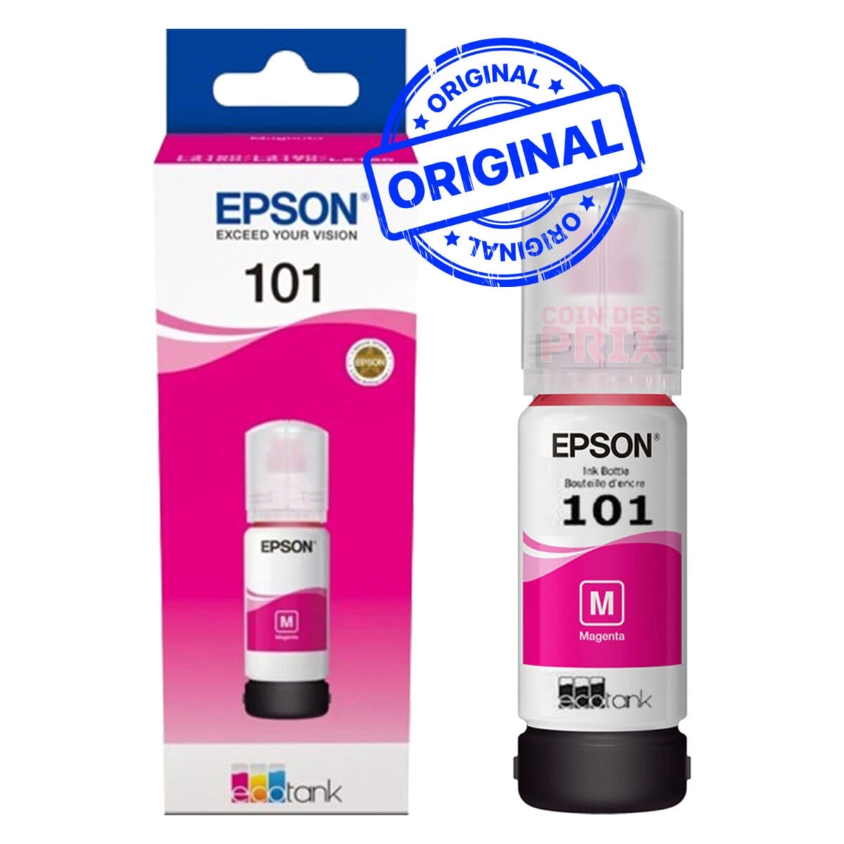 Pack de 4 Bouteilles d’Encre Epson EcoTank 101 (PACK101)