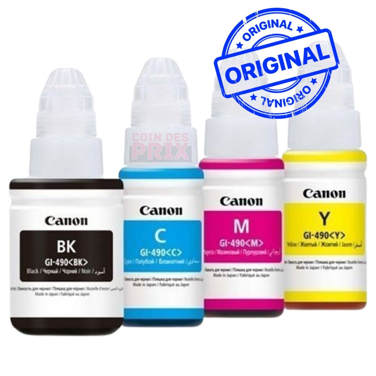 Pack de 4 bouteilles d’encre Canon COMPATIBLE GI-490 (PACK490)